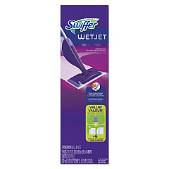 Swiffer WetJet Mop, 11 x 5 White Cloth Head, 46" Purple/Silver Aluminum/Plastic Handle (92811KT)