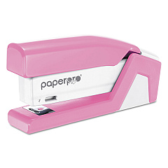 Bostitch InCourage Spring-Powered Compact Stapler with Antimicrobial Protection, 20-Sheet Capacity, Pink/Gray (1588)