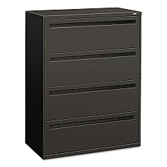 HON Brigade 700 Series Lateral File, 4 Legal/Letter-Size File Drawers, Charcoal, 42" x 18" x 52.5" (794LS)
