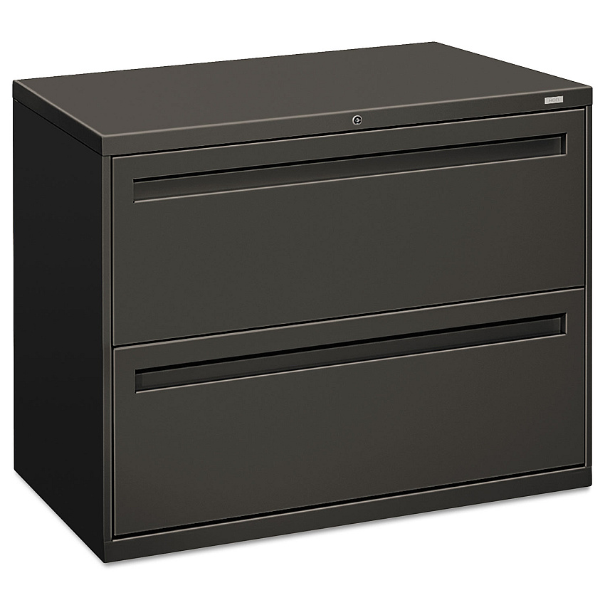 HON Brigade 700 Series Lateral File, 2 Legal/Letter-Size File Drawers, Charcoal, 36" x 18" x 28" (782LS)