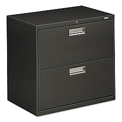 HON Brigade 600 Series Lateral File, 2 Legal/Letter-Size File Drawers, Charcoal, 30" x 18" x 28" (672LS)