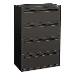 HON Brigade 700 Series Lateral File, 4 Legal/Letter-Size File Drawers, Charcoal, 36" x 18" x 52.5" (784LS)