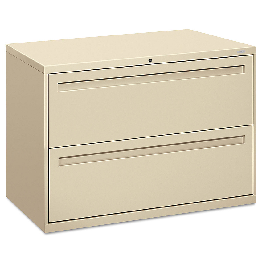 HON Brigade 700 Series Lateral File, 2 Legal/Letter-Size File Drawers, Putty, 42" x 18" x 28" (792LL)