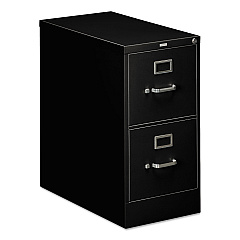 HON 310 Series Vertical File, 2 Letter-Size File Drawers, Black, 15" x 26.5" x 29" (312PP)