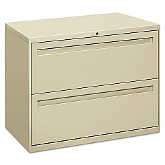 HON Brigade 700 Series Lateral File, 2 Legal/Letter-Size File Drawers, Putty, 36" x 18" x 28" (782LL)