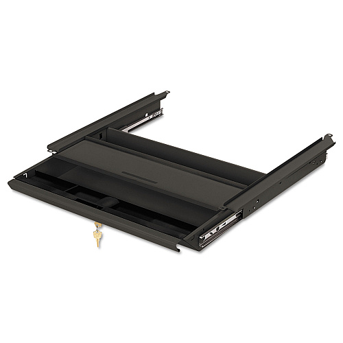HON Center Drawer, Use with 38000 Series, Stationmaster, 19w x 14.75d x 3h, Charcoal (D2S)