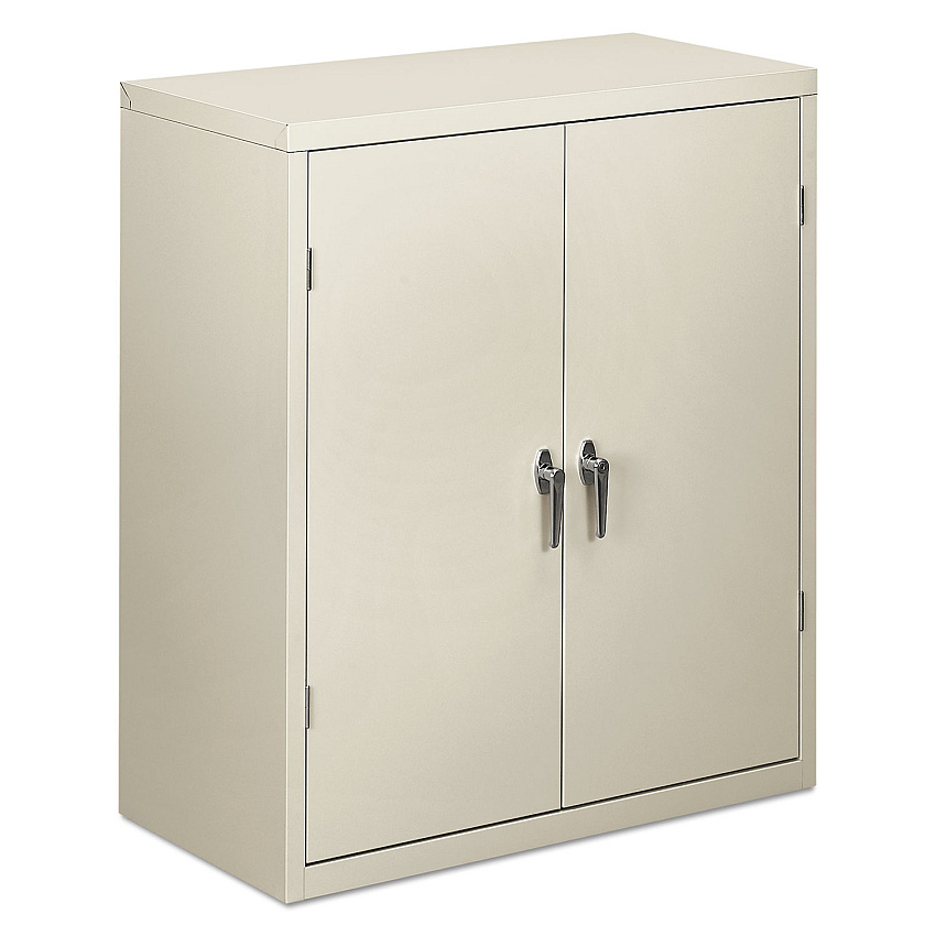 HON Assembled Storage Cabinet, 36w x 18 1/8d x 41 3/4h, Light Gray (SC1842Q)