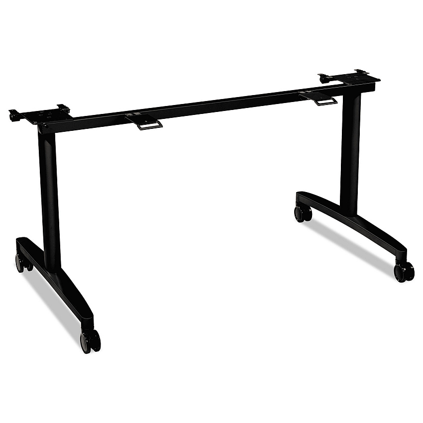 HON Huddle Flip-Top Base for 24" Deep Table Tops, 51.63w x 23.5d, Black (MFLIP24CP)