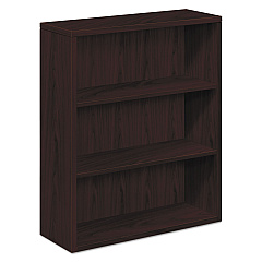 HON 10500 Series Laminate Bookcase, Three-Shelf, 36w x 13.13d x 43.38h, Mahogany (105533NN)