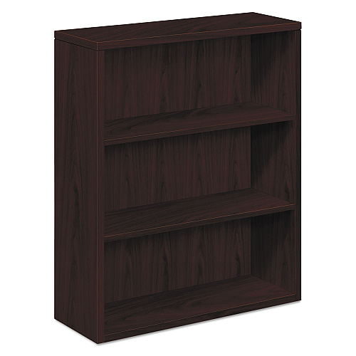 HON 10500 Series Laminate Bookcase, Three-Shelf, 36w x 13.13d x 43.38h, Mahogany (105533NN)