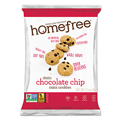Homefree Gluten Free Chocolate Chip Mini Cookies, 1.1 oz Pack, 30/Carton (01873)