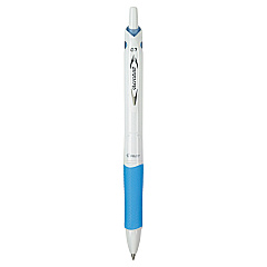 Pilot Acroball PureWhite Advanced Ink Ballpoint Pen, Retractable, Fine 0.7 mm, Black Ink, White/Blue Barrel (31850)