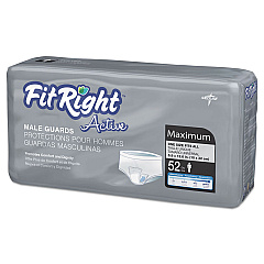 Medline FitRight Active Male Guards, 6" x 11", White, 52/Pack (MSCMG02)