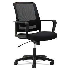 OIF Mesh Mid-Back Chair, Supports Up to 225 lb, 17" to 21.5" Seat Height, Black (OIFMS4217)