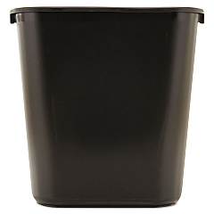 Rubbermaid Commercial Deskside Plastic Wastebasket, Rectangular, 7 gal, Black (295600BK)