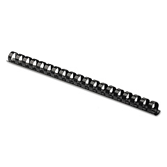 Fellowes Plastic Comb Bindings, 3/8" Diameter, 55 Sheet Capacity, Black, 100/Pack (52325)