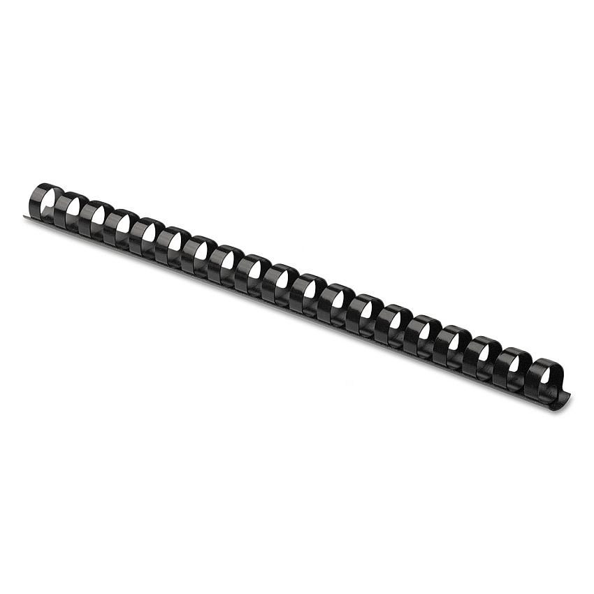 Fellowes Plastic Comb Bindings, 5/8" Diameter, 120 Sheet Capacity, Black, 25/Pack (52324)