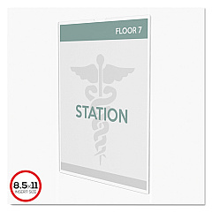 Deflecto Superior Image Cubicle Sign Holder, 8.5 x 11 Insert, Clear (588601)