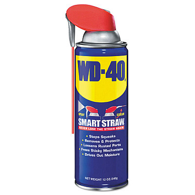 WD-40 Smart Straw Spray Lubricant, 12 oz Aerosol Can, 12/Carton (490057)