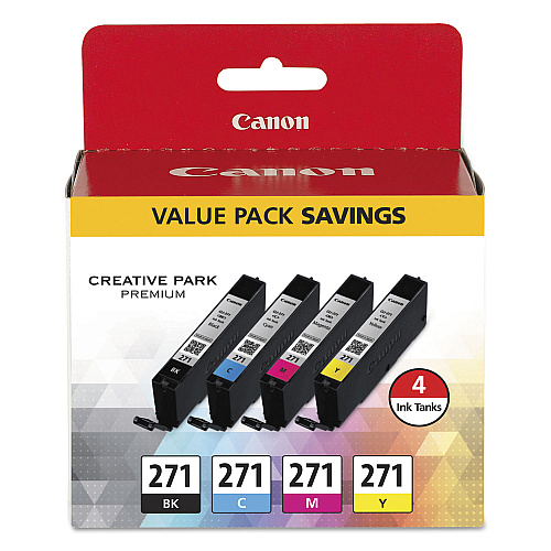 Canon CLI-271 BK/CMY 4 Color Value Pack (0390C005)
