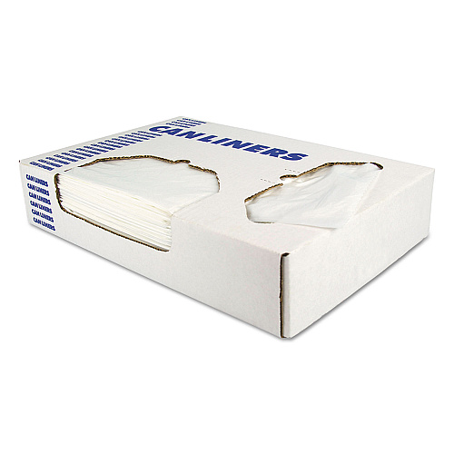 Linear Low Density Can Liners with AccuFit Sizing, 23 gal, 0.9 mil, 28" x 45", Clear, 200/Carton (H5645TCR01)