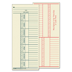 TOPS Time Clock Cards, Replacement for K14-15, Two Sides, 3.38 x 8.25, 500/Box (1260)