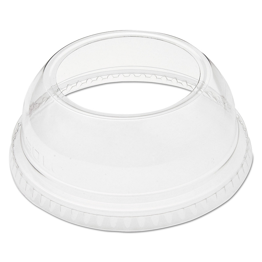 Dart Open-Top Dome Lid, With 1.9" dia Hole, Fits 9 oz to 22 oz Cold Cups, Plastic, Clear, 1,000/Carton (DLW662)