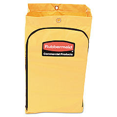 Rubbermaid Commercial Zippered Vinyl Cleaning Cart Bag, 24 gal, , 17.25" x 30.5", Yellow (1966719)