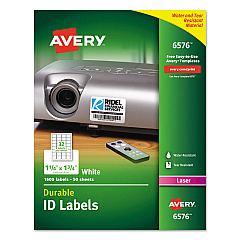Avery 6576 Durable Permanent ID Labels