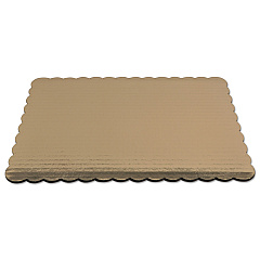 SCT Gold Cake Pads, 1/4 Sheet, 10 x 14, Gold, Paper, 100/Carton (1645)