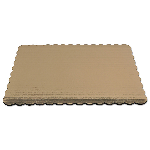 SCT Gold Cake Pads, 1/4 Sheet, 10 x 14, Gold, Paper, 100/Carton (1645)