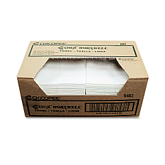 Chicopee Durawipe Shop Towels, 13 x 15, Flat, White, 300/Carton (8483)
