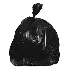 Heritage High-Density Waste Can Liners, 60 gal, 17 microns, 38" x 60", Black, 200/Carton (Z7660XKR01)