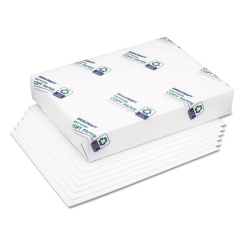AbilityOne 7530002900617 SKILCRAFT Bond Paper, 92 Bright, 20 lb Bond Weight, 8.5 x 11, White, 500 Sheets/Ream, 10 Reams/Carton