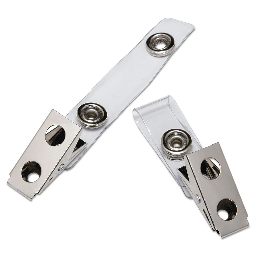 AbilityOne 8455016452727 SKILCRAFT Clip Adapter Strap, 0.5" x 2.75", Clear, 100/Box
