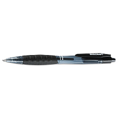 AbilityOne 7520016451148 SKILCRAFT VISTA Ballpoint Pen, Retractable, Bold 1.4 mm, Black Ink, Smoke Barrel, Dozen