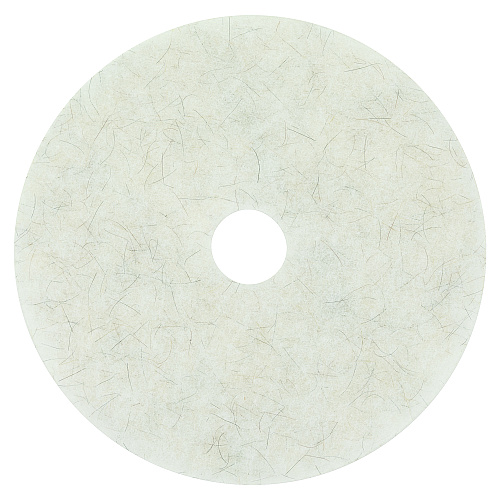 Ultra High-speed Natural Blend Floor Burnishing Pads 3300, 19" Diameter, White, 5/carton