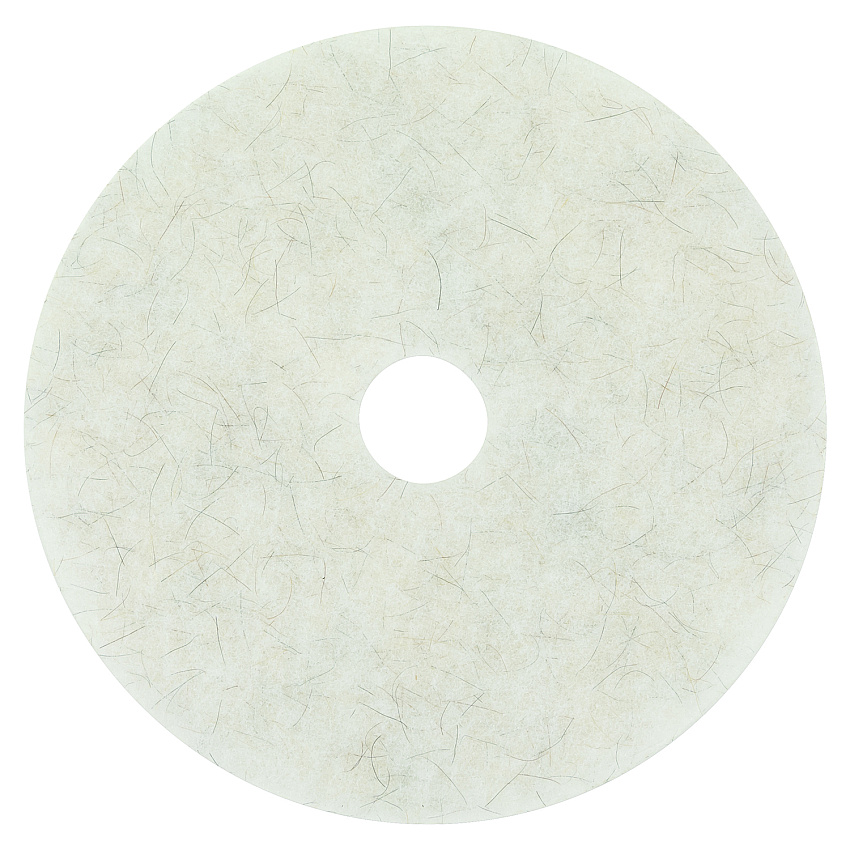 Ultra High-speed Natural Blend Floor Burnishing Pads 3300, 19" Diameter, White, 5/carton
