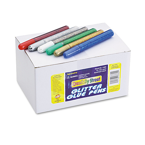 Creativity Street Glitter Glue Pens, Assorted, 10 cc Tube, 72/Pack (338000)