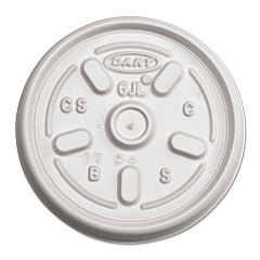 Dart Plastic Lids for Foam Containers, Vented, Fits 3.5-6 oz, White, 1,000/Carton (6JL)