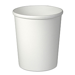 Dart Flexstyle Double Poly Paper Containers, 32 oz, White, 25/Pack, 20 Packs/Carton (H4325U)