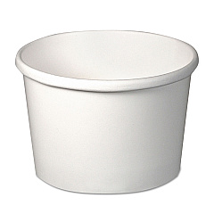 Dart Flexstyle Double Poly Paper Containers, 8 oz, White, 25/Pack, 20 Packs/Carton (HS4085WH)