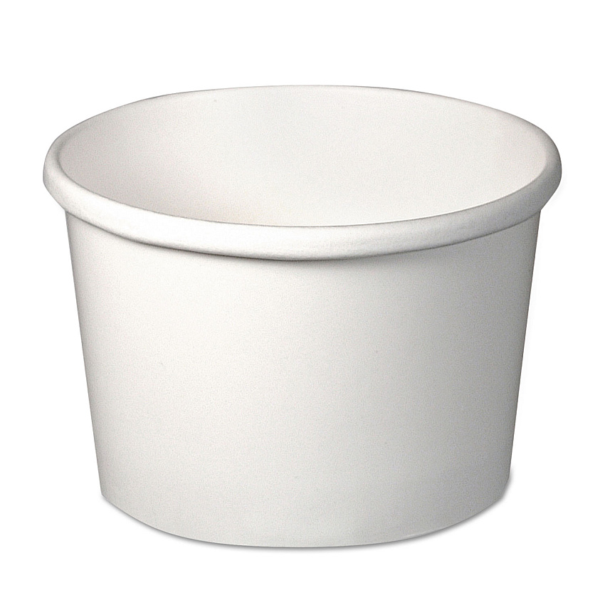 Dart Flexstyle Double Poly Paper Containers, 8 oz, White, 25/Pack, 20 Packs/Carton (HS4085WH)