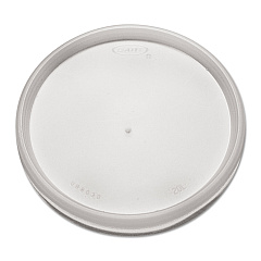 Dart Plastic Lids for Foam Cups, Bowls and Containers, Flat, Vented, Fits 6-32 oz, Translucent, 1,000/Carton (20JL)
