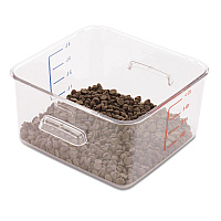 Rubbermaid Commercial SpaceSaver Square Containers, 4 qt, 8.8 x 8.75 x 4.75, Clear (6304CLE)