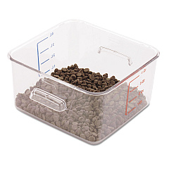Rubbermaid Commercial SpaceSaver Square Containers, 4 qt, 8.8 x 8.75 x 4.75, Clear (6304CLE)