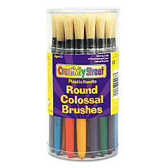 Creativity Street Colossal Brush, Natural Bristle, Round Profile, 30/Set (5168)