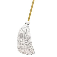 Boardwalk Handle/Deck Mops, 16 oz White Rayon Head, 57" Natural Wood Handle, 12/Carton (BWKRD60016S)