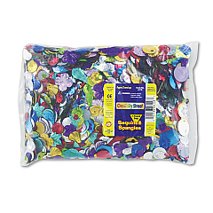 Creativity Street Sequins and Spangles Classroom Pack, Assorted Metallic Colors, 1 lb/Pack (6118)