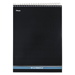 Cambridge Stiff-Back Wire Bound Notepad, Medium/College Rule, Navy Cover, 70 White 8.5 x 11.5 Sheets (59882)